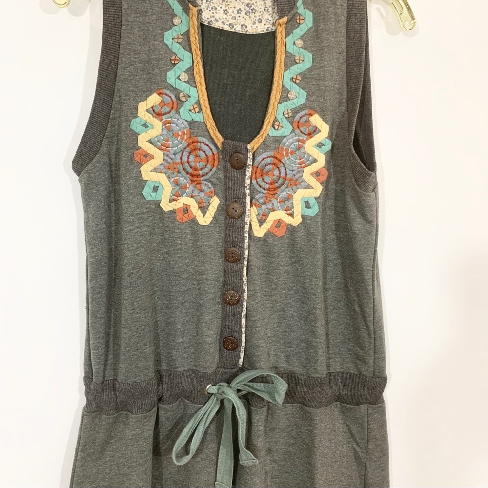 Lulumari Gray Hoodie Top Tunic Size Large - Picture 2 of 6